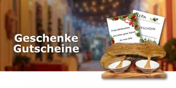 Geschenke und Gutscheine, Olivenholz, griechisch