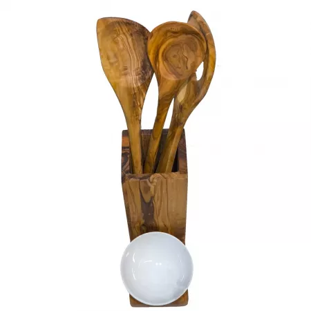 5-teiliges Küchen-Set aus edlem Olivenholz