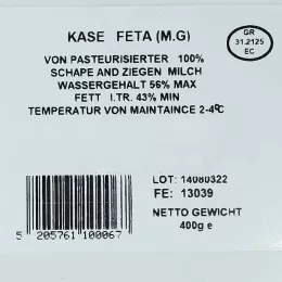 Feta Käse, griechisch