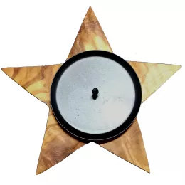 Star candle holder made of olive...